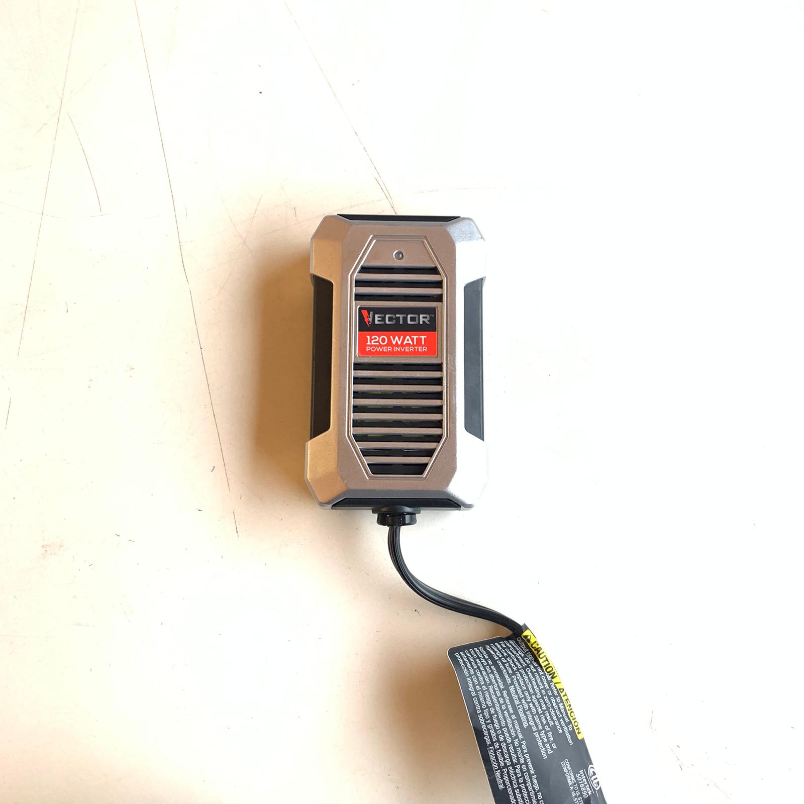 120 Watt Power Inverter, 12V DC, 120V AC, Dual USB Charging Ports (PI120SV) 120 Watt Power Inverter, 12V DC, 120V AC, Dual USB Charging Ports (PI120SV)